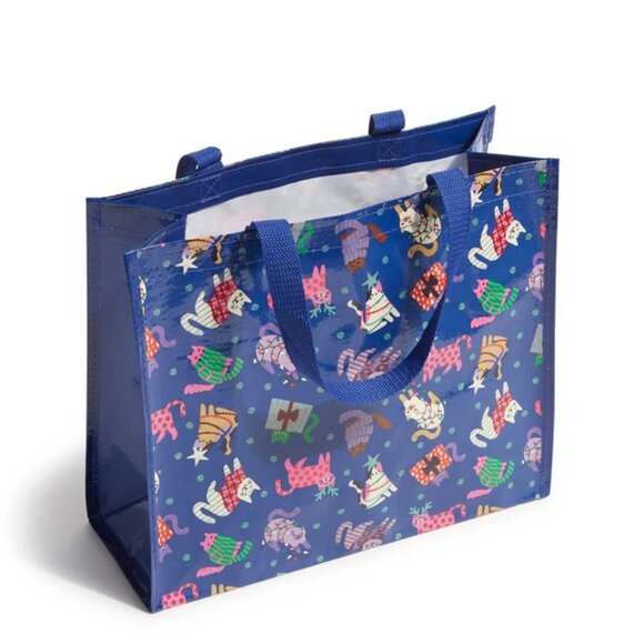 NWT Vera Bradley CATNIP CHRISTMAS Reusable Cat Market Tote - Picture 2 of 4